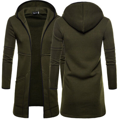 

Men Warm Long Sleeve Plain Hoodie Warm Coat Jackets Fashion Hoody Top