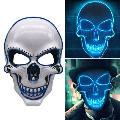 

LED Glowing Mask Fluorescent Mask Halloween Party Scary Mask Funny Mask Role-Playing Costume Props Prom Mask