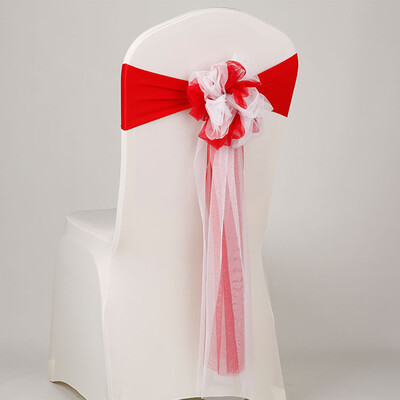 

Chair Sash Bow Elastic Chair Ribbon Back Tie Bands for Wedding Party Ceremony Banquet