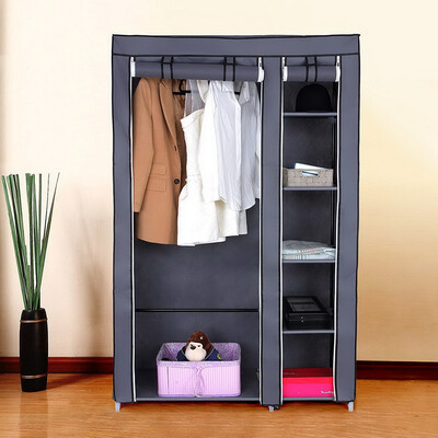 

Easy to Assemble Portable Clothes Closet Wardrobe Non-woven Fabric Storage Organizer