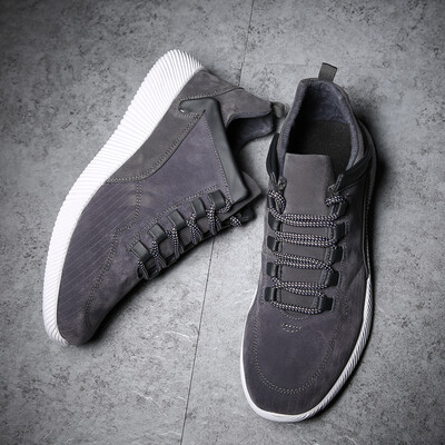 

Spring sports shoes male Korean version of the trend low to help casual shoes wild increase student shoes fashion mens shoes