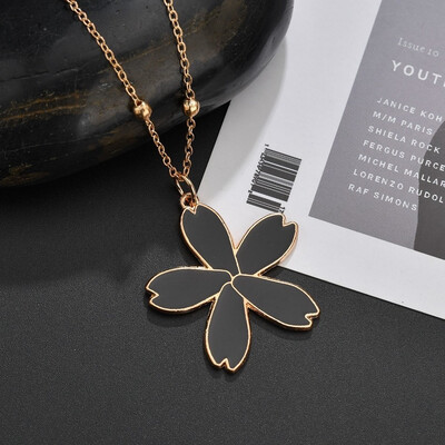 

Cute Pink Flower Pendant Necklace Latest Womens Design Handmade High Quality Jewelry Gift Necklace Wedding Party Jewelry