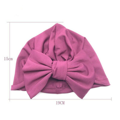 

Newborn Baby Girls Turban Soft Silk Beanie Bow Hat Cap Wrap Headwear Headband