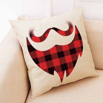 

New Merry Christmas Elk Linen Plaid Pillow Covers Sofa Throw Cushion Case Xmas Decor 2020