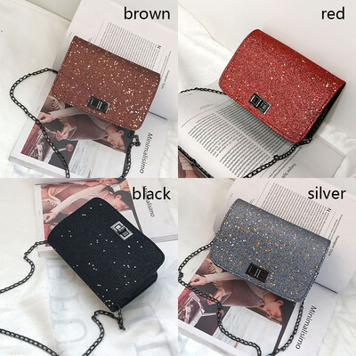

New Small Package Korean Fashion Handbag Turn Lock Chain Shoulder