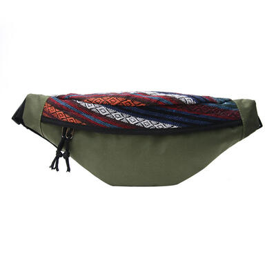 

Unisex Nylon Waist Bags Splicing Color Sports Belt Fanny Packs Chest Bags