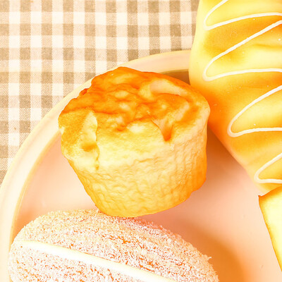 

Siaonvr Mini Simulation Food BreadSlow Rising Scented Stress Reliever Toy