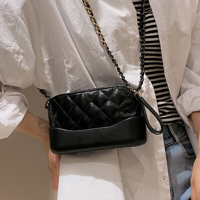 

New small bag texture rhombic chain bag handbag new 2019 wild ins Messenger bag ocean shoulder bag