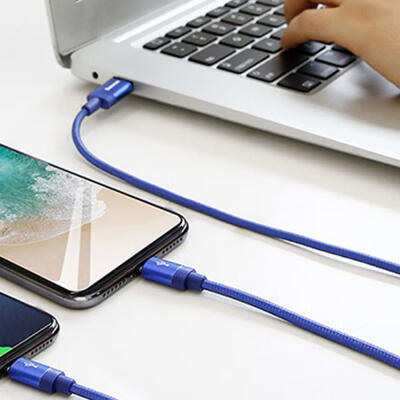 

Baseus Multifunctional Data Cable Charging Cable One Drag Three Micro USB Type-C Lighting Charging Cable Phone Cables-12m