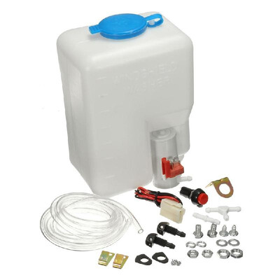 

Universal Washer Bottle Tank Kit Pump 12V 18L Windshield Wiper System Reservoir