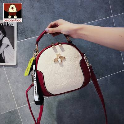 

Texture bag women 2019 summer new Korean fashion color messenger bag cherry small round bag