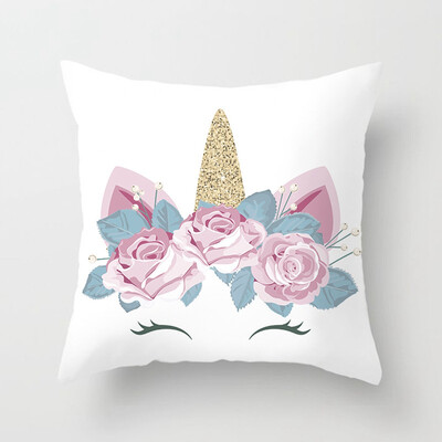 

Cartoon 45X45Cm Unicorn Throw Pillow Case Home Bedroom Soft Square Cushion Cover Office Sofa Car Decorative Pillowcase Item