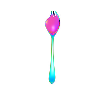 

Toponeto Colorful Spoon Handle Spoons Flatware Ice Cream Drinking Tools Kitchen Gadget