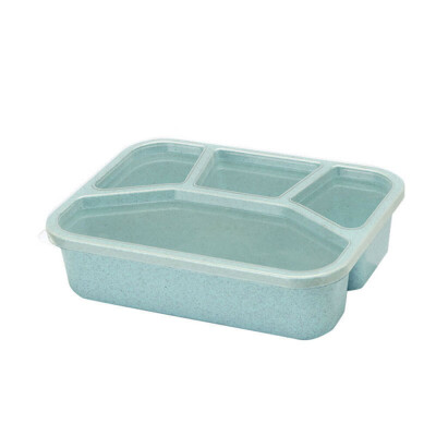 

Portable Wheat Straw PP Bento Lunch Box Container Leak-Proof School Food Case