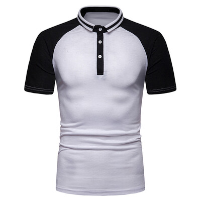 

Toponeto Fashion Mens Casual Mixing Colour Slim Fit Short Sleeve Sports Shirt Top Blouse