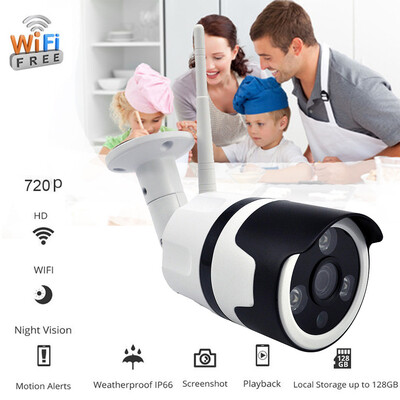 

〖Follure〗Wireless HD720P WIFI Camera Waterproof Outdoor Security Bullet IR Night Vision