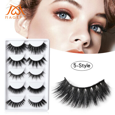 

〖Follure〗Luxury Makeup 5Pair 3D False Lashes Fluffy Strip Eye Mix lashes Natural Party