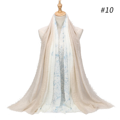 

Spring&Autumn New Foreign Trade Europe&America Fashion Bird Floral Pattern Wild Art Fresh Cotton Scarf Scarf Shawl