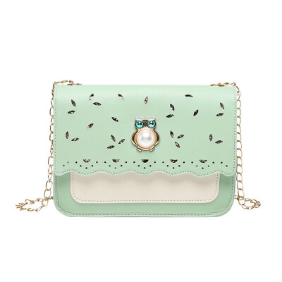 

Women Frog Faux Pearl Floral Hollow Square Chain Shoulder Bag Crossbody Pouch