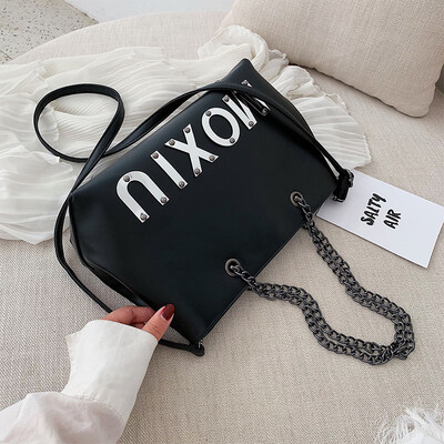 

Advanced foreign gas bag fashion chic chain bag new 2019 Korean version 100 lap ins single shoulder bag oblique satchel bag