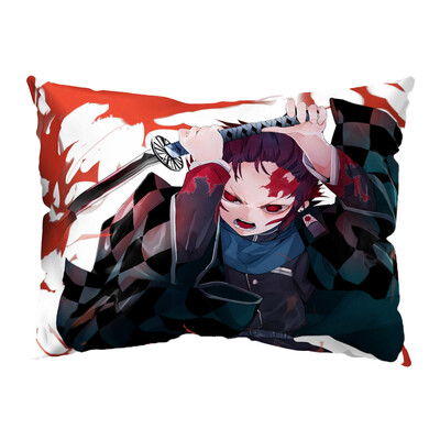 

Ailin Online Demon Slayer Kimetsu no Yaiba Pillowcase 20x12 inch Japanese Anime Decorative Pillow Case for Home Sofa Decor