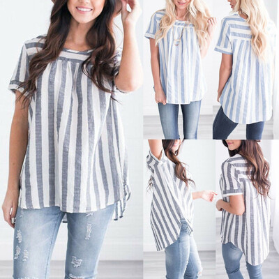 

Fashion Women Ladies Summer Loose Short Sleeve Casual Shirt Tops Blouse T-Shirt