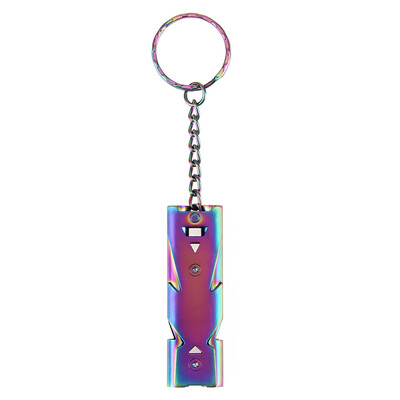 

Double Pipe High Decibel Outdoor Emergency Survival Whistle Keychain