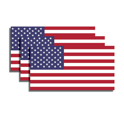 

〖Follure〗3 Pc American Flag Sticker Decal Navy Military Marines Patriotic