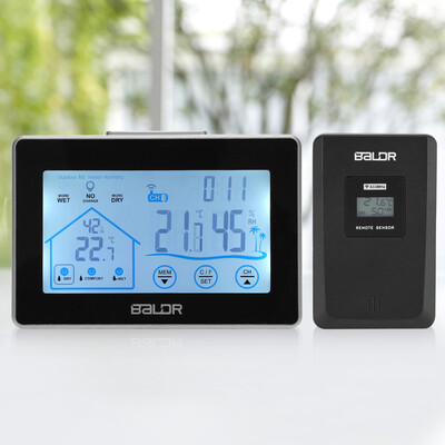

Digital Wireless HygrometerBALDR IndoorOutdoor Humidity Temperature Sensor Wall Clock Digital Wireless Thermometer