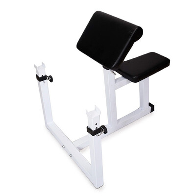 

Ktaxon Adjustable Commerical Preacher Curl Weight Bench 48" x 24" x 72" Seated Preacher Isolated Barball Dumbbell
