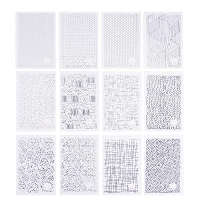 

12pcsSet Laser Ultrathin Decals Art Tips Hollow Stickers Manicure Tools