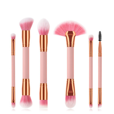 

〖Follure〗6PCS Double-end Cosmetic Makeup Brush Brushes Foundation Powder Eyeshadow Brush