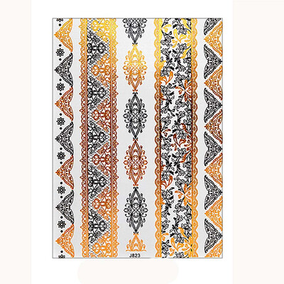 

〖Follure〗Glittery Metalic Tattoo Sticker Fluorescent Waterproof Gold Silver Tattoo