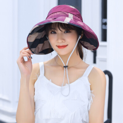 

Korean version sunscreen hat woman summer new chic all-tide sunshade head travel sunshade hat brim sunhat