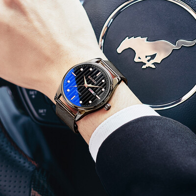 

Korean fashion student sports waterproof belt mens watches automatic mechanical watches mens business quartz watches