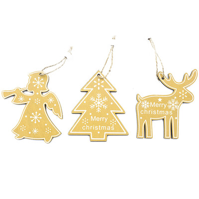 

3Pcs Christmas Decorations Wooden Ornament Xmas Tree Hanging Pendant Great Hot