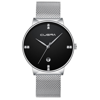 

Gobestart Luxury Ultra Thin Clock Male Steel Strap Casual Quartz Watch Mens Wrist Watch