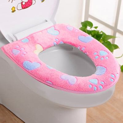 

Siaonvr Bathroom Warmer Toilet Seat Cloth Soft Closestool Washable Lid Top Cover Pad