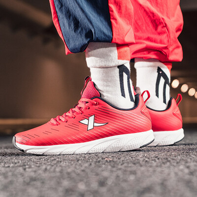 

Special step mens shoes sports shoes mens new leather surface running shoes lightweight shock absorption wear comfortable casual jogging shoes 881119119360 red 40 yards