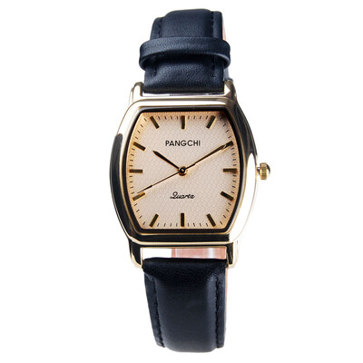 

Pengzhi belt student watches mens small dial watches womens square watches mens simple quartz watches wine barrel shape
