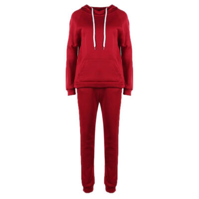 

Women Two Piece Tracksuit Clothing Set Autumn Winter Warm Hoodie Pants