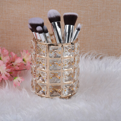 

Gobestart Cosmetic Storage Tube Pen Holder Crystal Candle Holder Wedding Lover Decoration