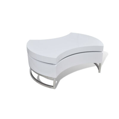 

Coffee Table Shape-Adjustable High Gloss White