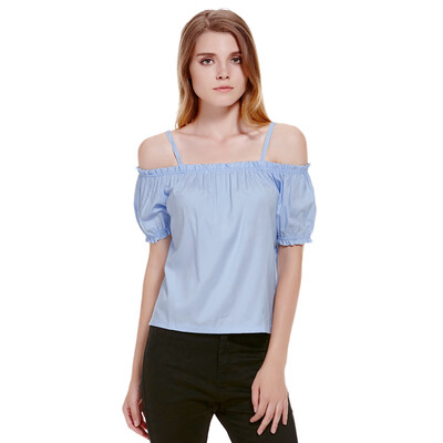 

Fashion Women Ladies Off-shoulder Casual Blouse Crop Tops T-Shirt