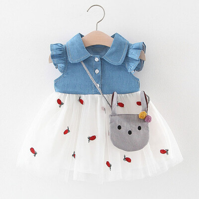 

Toddler Baby Kids Girls Patchwork Ruched Print Tulle Dress Princess Dresses