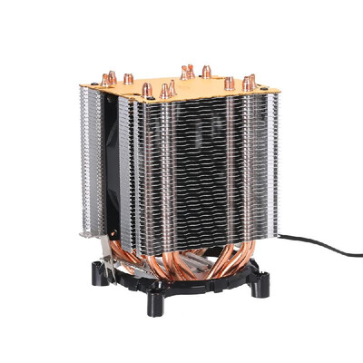 

Hydraulic CPU Cooler Heatpipe Fans Quiet Heatsink Radiator for Intel Core AMD Sempron Platform with Blue Light