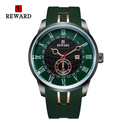 

REWARD 63094 Male Quartz Movement Watch Silicone Strap Fashion Wristwatch