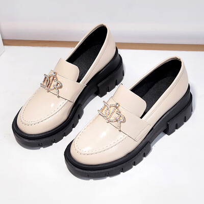 

Shoes Women Spring Thick-soled Lefu Shoes Womens Muffin Ins Small Leather Shoes