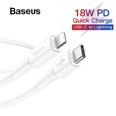 

Biggest Sale Baseus PD 18W Quick Charge Type-C to lighting PD Cable for iPhone 11 Pro Max QC 30 Cable for Macbook Data wire