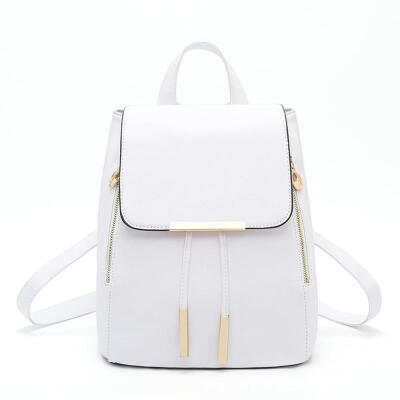 

Fashion Women Zipper Backpack Casual PU Leather Bag